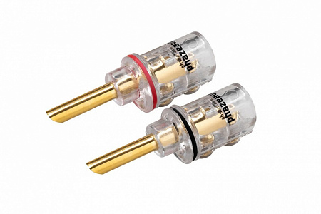 Акустический разъем тип "банан" Phaze Audio SpPlug. Цвет: TP/RED [Прозрачный/Красный]