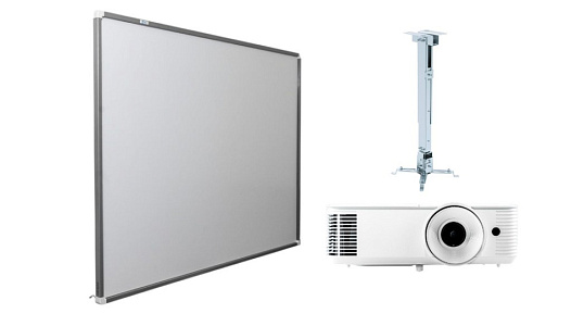 Интерактивная доска Exell EWB7740  с проектором EXD101W и креплением DSM-2