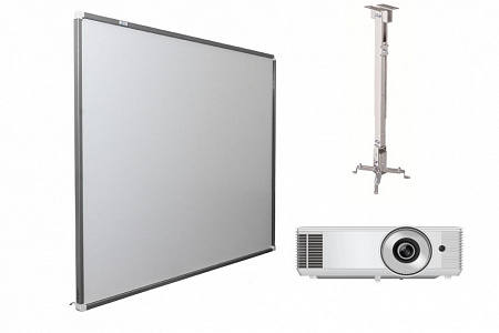 Интерактивная доска Exell 77" с проектором Exell EXD101W и креплением Digis DSM-2L