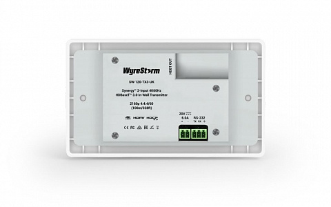 Настенный HDBaseT 3.0 передатчик Wyrestorm SW-120-TX3-UK Настенный HDBaseT 3.0 передатчик Wyrestorm SW-120-TX3-UK