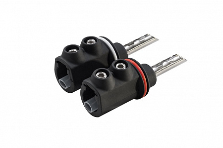 Акустический разъем тип "банан" Phaze Audio SpPlug RO. Цвет: BLACK/WHITE [Черный/Белый]