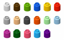 Элемент конструктора одиночный цветной Ботзис (Botzees Color Blocks) 5 (чёрный)