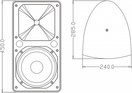 2-полосная акустическая система FDB ES108W (цвет белый)